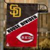 Padres vs Reds House Divided Flag, MLB House Divided Flag, MLB House Divided Flag