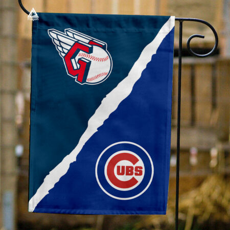 Guardians vs Cubs House Divided Flag, MLB House Divided Flag