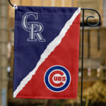 Rockies vs Cubs House Divided Flag, MLB House Divided Flag