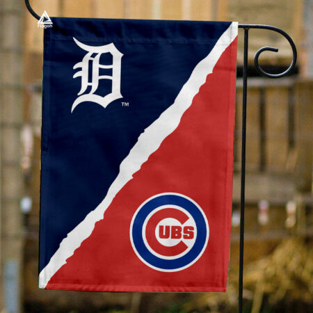 Tigers vs Cubs House Divided Flag, MLB House Divided Flag