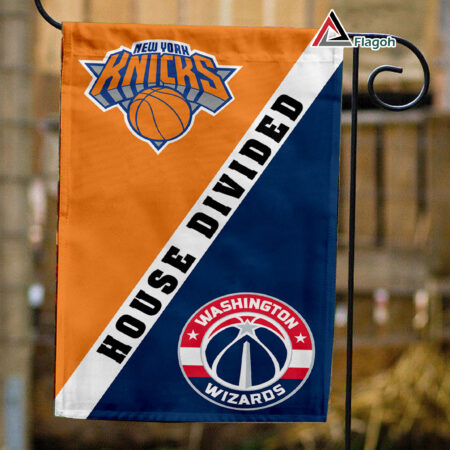 Knicks vs Wizards House Divided Flag, NBA House Divided Flag