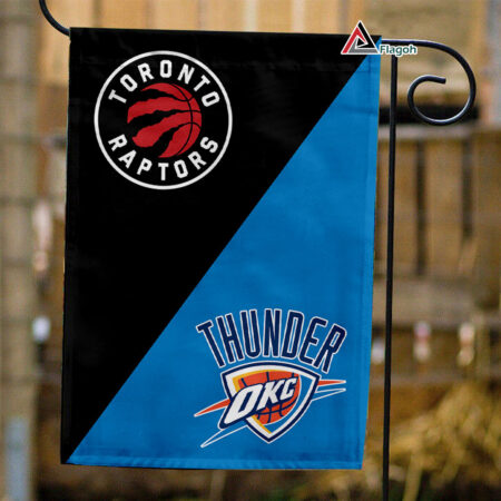 Raptors vs Thunder House Divided Flag, NBA House Divided Flag