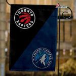 Raptors vs Timberwolves House Divided Flag, NBA House Divided Flag