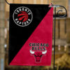 Raptors vs Bulls House Divided Flag, NBA House Divided Flag