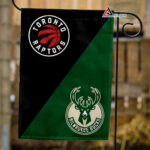 Raptors vs Bucks House Divided Flag, NBA House Divided Flag