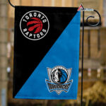 Raptors vs Mavericks House Divided Flag, NBA House Divided Flag