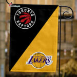 Raptors vs Lakers House Divided Flag, NBA House Divided Flag