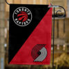 Raptors vs Trail Blazers House Divided Flag, NBA House Divided Flag