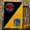 Raptors vs Warriors House Divided Flag, NBA House Divided Flag