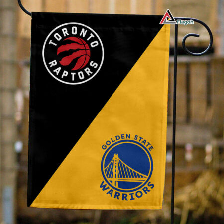 Raptors vs Warriors House Divided Flag, NBA House Divided Flag