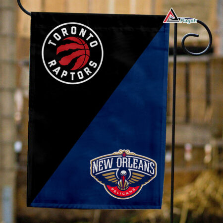 Raptors vs Pelicans House Divided Flag, NBA House Divided Flag