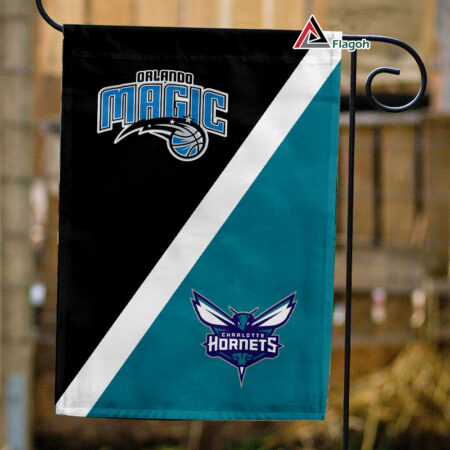 Magic vs Hornets House Divided Flag, NBA House Divided Flag