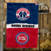 Wizards vs Pistons House Divided Flag, NBA House Divided Flag