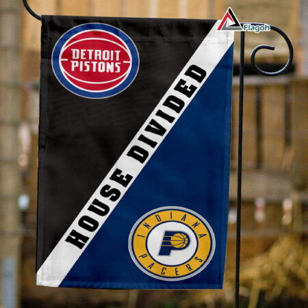Pistons vs Pacers House Divided Flag, NBA House Divided Flag