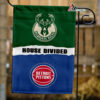Bucks vs Pistons House Divided Flag, NBA House Divided Flag, NBA House Divided Flag