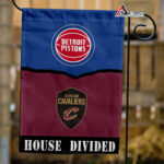 Pistons vs Cavaliers House Divided Flag, NBA House Divided Flag