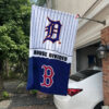 Tigers vs Red Sox House Divided Flag, MLB House Divided Flag