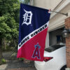Tigers vs Angels House Divided Flag, MLB House Divided Flag 1 Tigers vs Angels House Divided Flag, MLB House Divided Flag