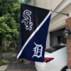 White Sox vs Tigers House Divided Flag, MLB House Divided Flag 1 White Sox vs Tigers House Divided Flag, MLB House Divided Flag