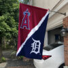 Angels vs Tigers House Divided Flag, MLB House Divided Flag