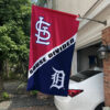 Cardinals vs Tigers House Divided Flag, MLB House Divided Flag 1 Cardinals vs Tigers House Divided Flag, MLB House Divided Flag