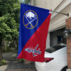 Sabres vs Capitals House Divided Flag, NHL House Divided Flag
