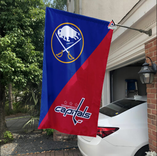 Sabres vs Capitals House Divided Flag, NHL House Divided Flag