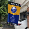 Sabres vs Maple Leafs House Divided Flag, NHL House Divided Flag