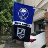 Sabres vs Kings House Divided Flag, NHL House Divided Flag 1 Sabres vs Kings House Divided Flag, NHL House Divided Flag