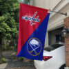 Capitals vs Sabres House Divided Flag, NHL House Divided Flag