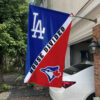 Dodgers vs Blue Jays House Divided Flag, MLB House Divided Flag 1 Dodgers vs Blue Jays House Divided Flag, MLB House Divided Flag
