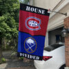 Canadiens vs Sabres House Divided Flag, NHL House Divided Flag 1 Canadiens vs Sabres House Divided Flag, NHL House Divided Flag