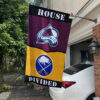Avalanche vs Sabres House Divided Flag, NHL House Divided Flag 1 Avalanche vs Sabres House Divided Flag, NHL House Divided Flag