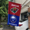 Wild vs Sabres House Divided Flag, NHL House Divided Flag