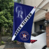 Rockies vs Astros House Divided Flag, MLB House Divided Flag