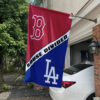 Red Sox vs Dodgers House Divided Flag, MLB House Divided Flag 1 Red Sox vs Dodgers House Divided Flag, MLB House Divided Flag