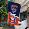 Panthers vs Islanders House Divided Flag, NHL House Divided Flag