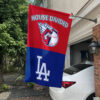 Guardians vs Dodgers House Divided Flag, MLB House Divided Flag 1 Guardians vs Dodgers House Divided Flag, MLB House Divided Flag