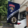 Panthers vs Bruins House Divided Flag, NHL House Divided Flag 1 Panthers vs Bruins House Divided Flag, NHL House Divided Flag