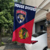 Panthers vs Blackhawks House Divided Flag, NHL House Divided Flag