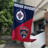 Jets vs Panthers House Divided Flag, NHL House Divided Flag