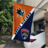 Sharks vs Panthers House Divided Flag, NHL House Divided Flag