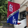 Cardinals vs Dodgers House Divided Flag, MLB House Divided Flag 1 Cardinals vs Dodgers House Divided Flag, MLB House Divided Flag