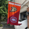 Ducks vs Canadiens House Divided Flag, NHL House Divided Flag 1 Ducks vs Canadiens House Divided Flag, NHL House Divided Flag