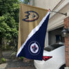 Ducks vs Jets House Divided Flag, NHL House Divided Flag