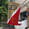 Ducks vs Flames House Divided Flag, NHL House Divided Flag