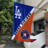 Dodgers vs Astros House Divided Flag, MLB House Divided Flag 1 Dodgers vs Astros House Divided Flag, MLB House Divided Flag