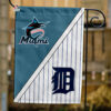 Marlins vs Tigers House Divided Flag, MLB House Divided Flag