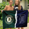 Athletics vs Tigers House Divided Flag, MLB House Divided Flag