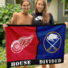 Red Wings vs Sabres House Divided Flag, NHL House Divided Flag